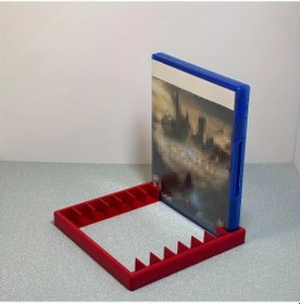 Resim Elmpaly Kırmızı Ps5 Ps4 Ps3 Oyun Saklama Kutusu 8 Yuvalı Cd Disk Organizör Dayanıklı 