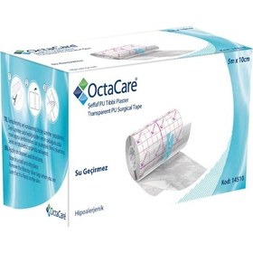 Resim Octacare Şeffaf PU Yara Örtüsü Banyo Bandı 10 CM x 5 M 