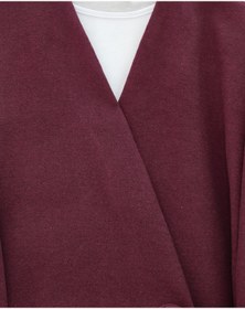Resim MODAQU Yandan İp Bağlamalı Kaşe Kimono - Bordo 