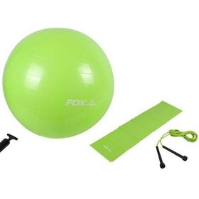 Resim Fox Fitness Energy Yeşil Pilates Seti Gri 