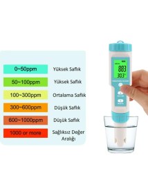Resim Güneydoğu Topraksız Tarım 4'ü 1 Arada Ph Metre Tds Ec ve Sıcaklık Ölçer 