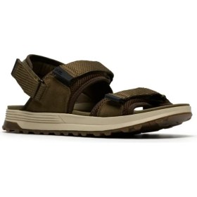 Resim Clarks %82 Polyester, %18 Inek Derisi Haki Erkek Sandalet Atl Trek River 
