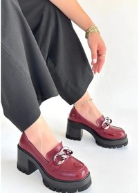 Resim Biçomi Winar Bordo Rugan Doldu Topuk Ayakkabı Çok Renkli 