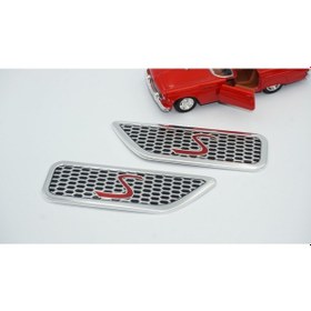 Resim Mini Cooper S Çamurluk Yanı 3M 3D Logo Amblem 2 Li Set 