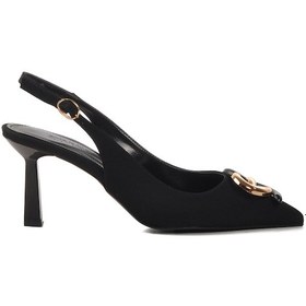 Resim Aspor Siyah Saten İnce Topuklu Kadın Abiye Ayakkabı Çok Renkli 