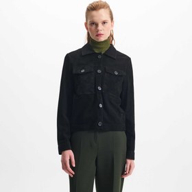 Resim Siyah Deri Kadın Deri Ceket - K23IDM320358-Q7I 