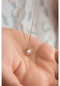 Resim 14 Ayar Opal Taşlı Minimal Kolye 