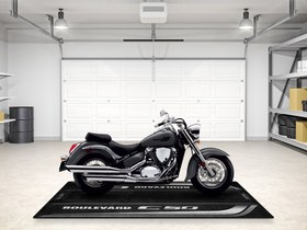 Resim BOULEVARD C50 İçin Tasarlanmış Motosiklet Matı - MM7367 - Candy Daring Red / Kişiye Özel / 220cm x 100cm 