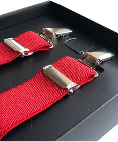 Resim Yage Kırmızı 2,5 Cm Pantolon Askısı 