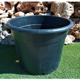 Resim 340 Lt Siyah Yuvarlak Üretim Saksı Fide Saksı Çiçek Saksı 