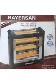 Resim BAYERSAN 3003 Şömine Tipi Isıtıcı Soba 4 Çubuklu Quartz Isıtıcı 2400w Uc3003 