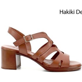Resim Gönderi R Kadın Taba Antik Kalın Topuklu Hakiki Deri Sandalet Dyza70945234 Taba 