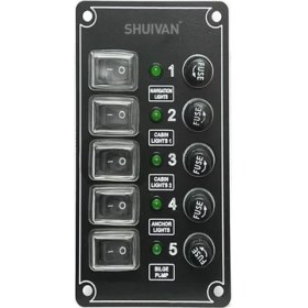 Resim Remkay SHUIVAN 5'li Switch Panel İzoleli Sigorta Paneli 