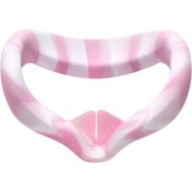 Resim Oculus Quest 2 Beyaz Pembe İçin Vr Silikon Göz Kapağı Ter Önleyici Ve Dekontaminasyon Renkli Vr Gözlükleri 