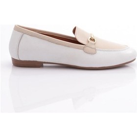 Resim Dgn 134-1 Kadin Yuvarlak Burunlu Babet 134-1-2109-R6840 Beyaz 