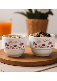 Resim Bk Gift Kişiye Özel İsimli Çiçek Tasraımlı 2li Çerezlik Kase-9, Yeni Ev Hediyesi Önerileri, Misafir Sunum Ürünü, Çay Yanı Kase Kobitmeyencom34776 Bk G 