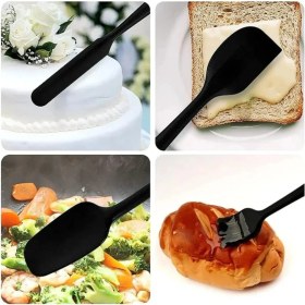 Resim Sesashop Yanmaz Yapışmaz Mutfak Pasta Silikon Yumurta Fırçası Kaşık Bıçak Spatula Seti 