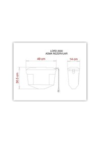 Resim Visam Lord 2000 Asma Rezervuar - 450-001 -zincirli- Dar-plastik Beyaz 