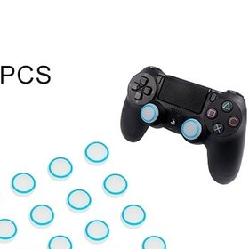 Resim Ps4 / Ps3 / Ps2 / Xbox360 / Xboxone / Wııu Gamepad Joystick İçin 20 Adet Aydınlık Silikon Koruyucu Kapak Mavi 