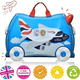 Resim Trunki Çocuk Bavulu Uçak Amelia 