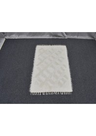 Resim Zehra Abla Halı Yeni El Dokuma Tek Renk Tiftik Yün Siirt Battaniyesi Kilim 5767 