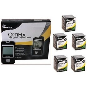 Resim Optima Kan Sekeri Ölçüm Cihazı + Strip 5 Kutu 250 Adet 