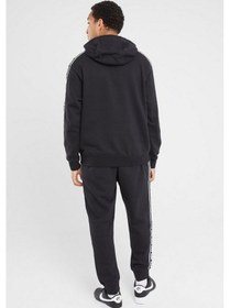 Resim Nike Club Fleece Hoodie Track Suit Kapişonlu Pamuklu Eşofman Takımı Siyah 