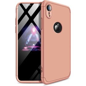 Resim Microsonic Apple iPhone XR (6.1'') Kılıf Double Dip 360 Protective Rose Gold 