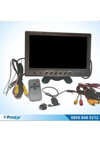 Resim Araç içi Monitör 9 inç Büyük Ekran + 1 Adet Kamera Kelebek ve Ta 