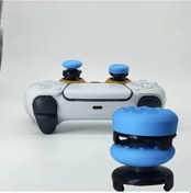 Resim Gaojunshop01 2 Adet Ps4 Ps5 Parmak Yükseltici Kapaklar - Mavi Kaymaz Silikon Tutuş Ergonomik Oyun 