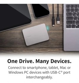 Resim Canvio 2.5" 1tb USB 3.2 Gen-1 + Type-C + Type-A (HDTX210ESCAA) Taşınabilir Harici Sabit Disk 