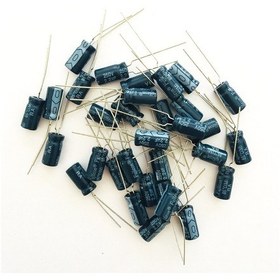 Resim Elektrolitik Aluminyum Pcb Montaj Kondansatör 1Uf, 2.2Uf-100 Adet 