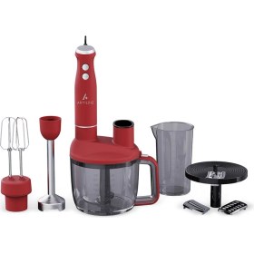 Resim Çok Fonksiyonlu Mutfak Robotu, Şık Kırmızı Renkli, Pratik ve Güçlü Tasarım 