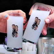 Resim Ajan Çift Karikatürlü İkili Rakı Bardağı Seti 