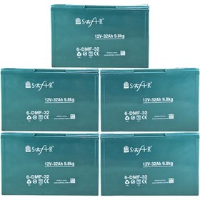 Resim Safir Jel Akü 12 V - 32 Ah 9.8kg - 5'li Set 