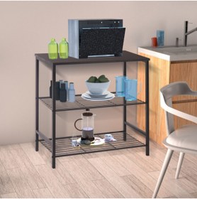 Resim Retodesign Siyah Çok Amaçlı Raf , Mutfak Bangosu .kahve Köşesi Masası 1700s 