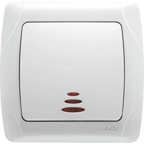 Resim Mena Rise Carmen Beyaz Işıklı Anahtar Çabuk Bağlantı 