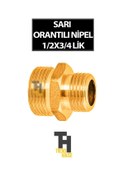 Resim Sarı Orantılı Nipel 1/2x3/4 