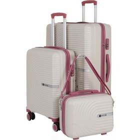 Resim Mçs Polipropilen 3lü Valiz Seti Büyük & Kabin & Makyaj V374 S24sy1000081-set 00434 Kemik/koyu Pudra Kemik - Koyu Pudra 