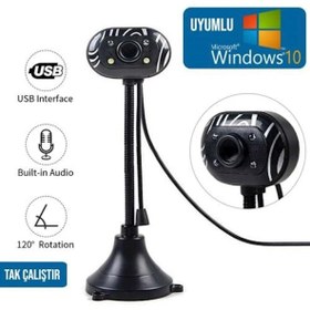 Resim TAKY S-502 WebCam HD 1080P Mikrofonlu SD Webcam Kamera Manuel Odaklama Bilgisayar Kamerası 