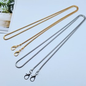 Resim 1 adet 110cm Yılan Kemik Zinciri DIY El Yapımı Çanta Metal Zincir Cep Telefonu Çantası Tek Omuz Çantası Crossbody Çanta Zincir Aksesuarları, DIY Cüzdan Yapımı 
