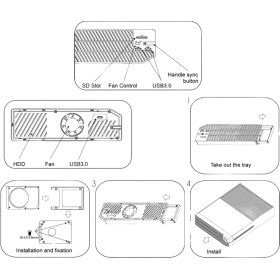 Resim YUES Xbox One Uyumlu Multifonksiyonel Hard Disk Kutusu + Soğutucu Fan – USB 5V, Tak-Çalıştır, Kompakt Tasarım 