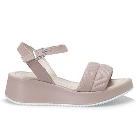 Resim 22S-146 2FX Pudra Kadın Dolgu Topuk Sandalet 
