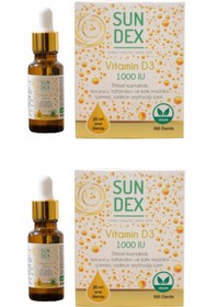 Resim Sundex 2'Li Vitamin D3 1000 Iu 500 Damla 20 Ml Bitkisel Kaynaklı 