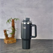 Resim Tohana Termos Pipetli Maxi Kupa Siyah 1200 ml 