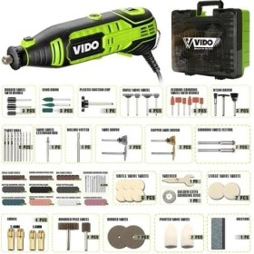 Resim Vido WD010710185 290 Parça Kalıpçı Taşlama 185W 3.2 mm 8000-33.000 Rpm 