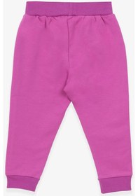 Resim Breeze Kız Bebek Eşofman Altı Kedi Baskılı 6 Ay-2 Yaş, Lila 