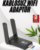 Resim cenk x store Wifi Adaptörü Bt5.0 Wifi 2'si Bir Arada Çift Bantlı Çift Anten 