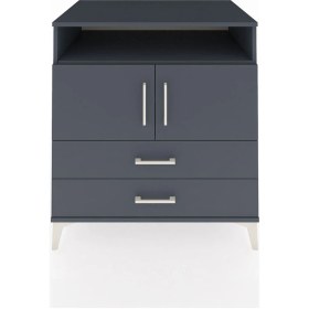 Resim Kronos Şifonyer 3 Raflı 2 Çekmeceli 2 Kapaklı 88x59x96 Antras... Antrasit 