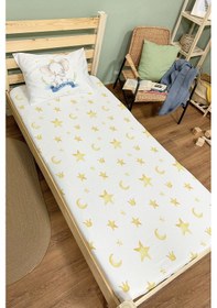 Resim Organik Tek Kişilik Lastikli Çarşaf Seti - Kraliyet Düşleri Renkli 